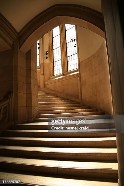 stairway to heaven?  no.  upstairs. - castle indoor stock pictures, royalty-free photos & images