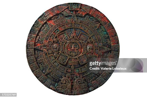 calendario aztec - azteca fotografías e imágenes de stock