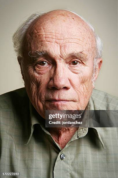 senior - grandfather face stock-fotos und bilder