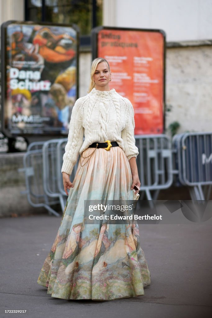 Street Style - Paris Fashion Week - Womenswear Spring/Summer 2024 - Day Eight