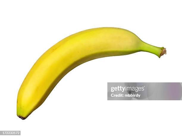 fresh banana (path), isolated on white background - banana split stock pictures, royalty-free photos & images