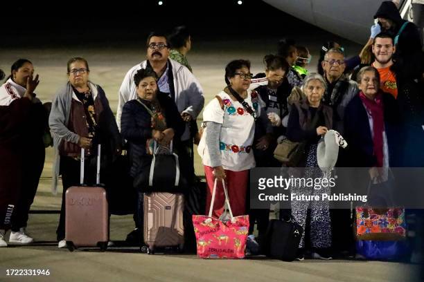 October 11 Municipality of Zumpango, State of Mexico, Mexico: Mexicans repatriated from Israel in the face of war with the Hamas group in the Gaza...