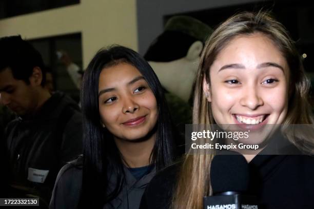 October 11 Municipality of Zumpango, State of Mexico, Mexico: Members of the Mexican Rhythmic Gymnastics team upon landing from Israel at the Santa...