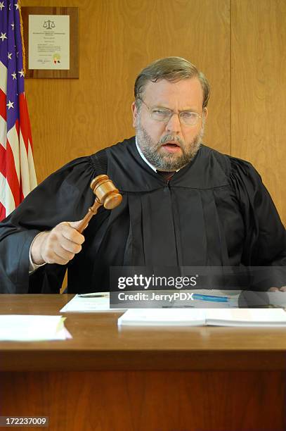 judge pounds the gavel - crime suppression stock pictures, royalty-free photos & images