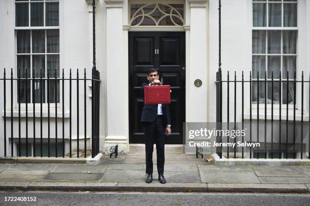 Rishi Sunak Outside No11 Downing Street Today Before Announcing His Budget In The Commons. .The Chancellor Unveiled His Vision For Post-Pandemic...