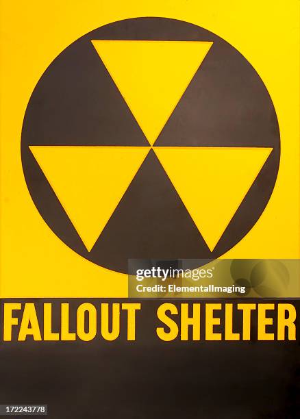 fallout shelter sign - windbreak stock pictures, royalty-free photos & images
