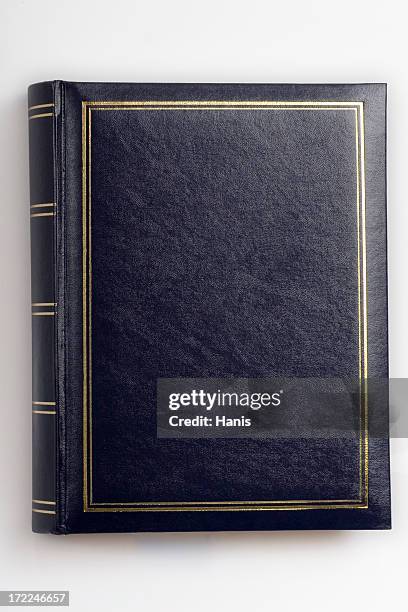 big black book with clipping path - leather book stock pictures, royalty-free photos & images