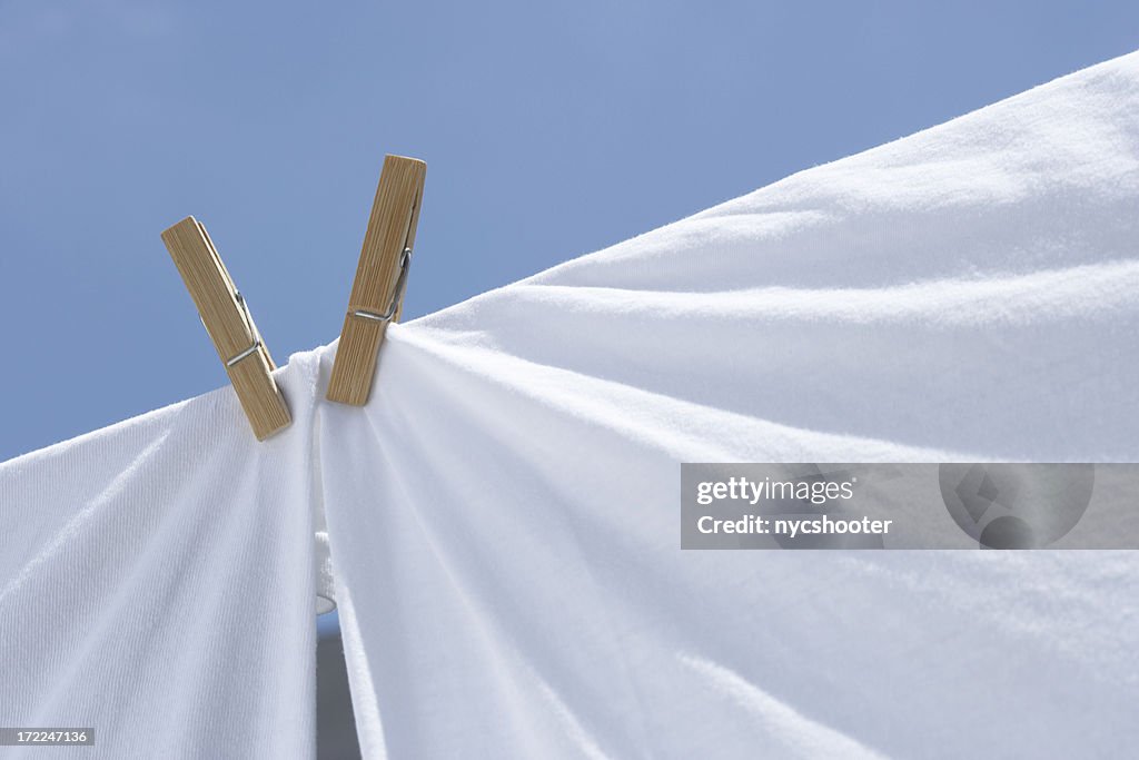 White wash on clothesline