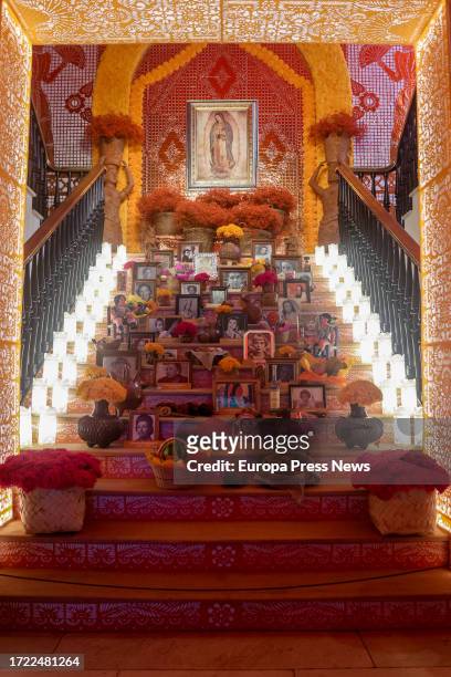The VI edition of the altar of the Casa de Mexico Foundation for the Day of the Dead, on October 7 in Madrid, Spain. Fundacion Casa de Mexico...