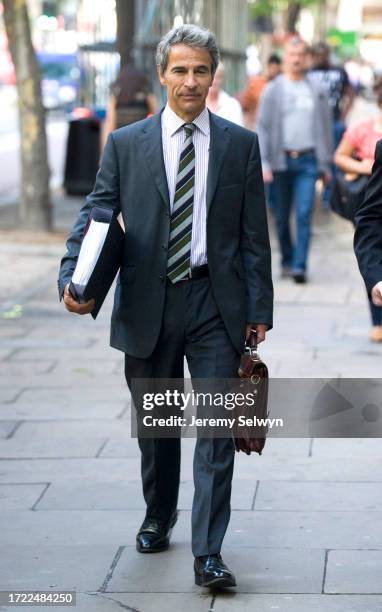 Former Tower Of London Governor Major General Keith Cima Arrives At The Tower Of London Industrial Tribunal Today...Cima Is Claiming Unfair Dismissal...