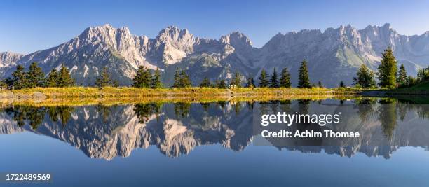 wilder kaiser, tyrol, austria, europe - kaiser stock pictures, royalty-free photos & images