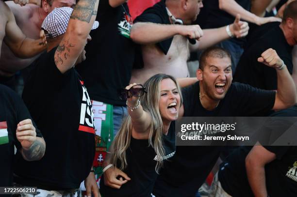 .Hungary Vs Portugal, Lyon 2016.Ulta Fans Celebrate. 22-June-2016