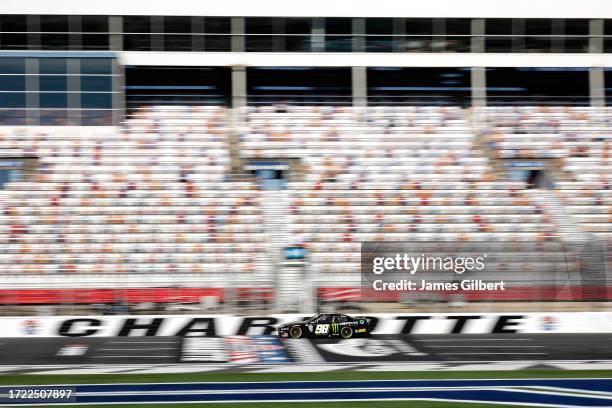 Riley Herbst, driver of the Monster Energy Ford, drives during practice for the NASCAR Xfinity Series Drive for the Cure 250 presented by BCBS at...