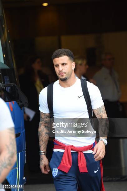 England Football Player Kyle Walker Leaves Hotel Following Defeat Against Iceland During Euro 2016 In Nice, France. 28-June-2016