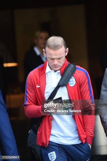 England Footballer Wayne Rooney Leaves Hotel In Nice Following Defeat Against Iceland During Euro 2016 In Nice, France..... 28-June-2016