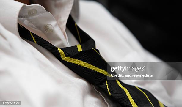 relaxed businessman at then end of the day - shirt and tie 個照片及圖片檔