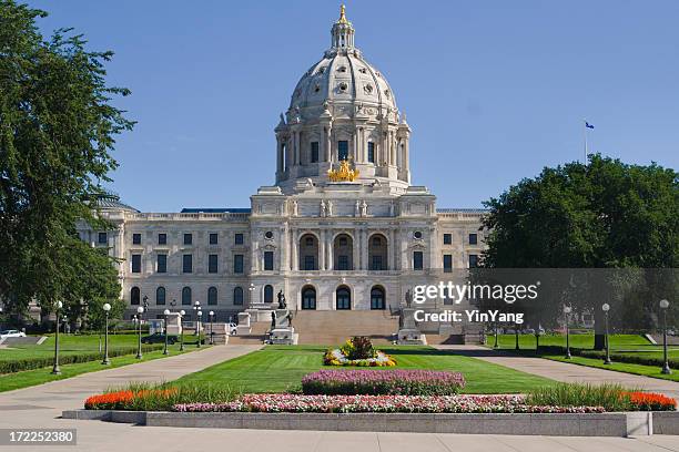 edificio del capitolio del estado de minnesota, del gobierno arquitectura y los paisajes, st. paul - st paul fotografías e imágenes de stock