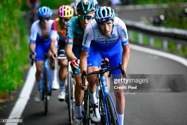 Chris Harper of Australia and Team Jayco-AlUla competes during the 117th Il Lombardia 2023 a 238km one day race from Como to Bergamo / #UCIWT / on...