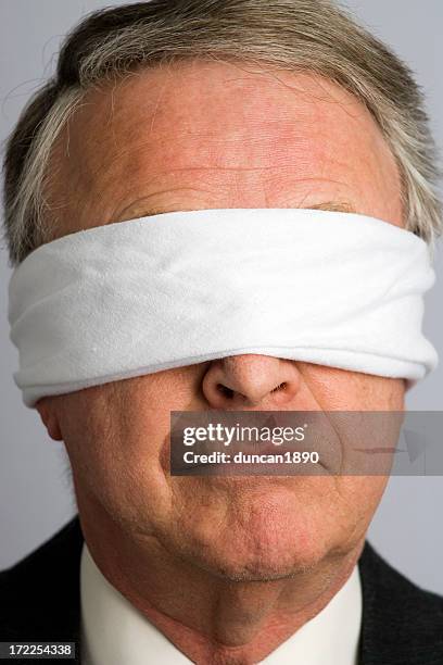 blind businessman - blind fold stock pictures, royalty-free photos & images