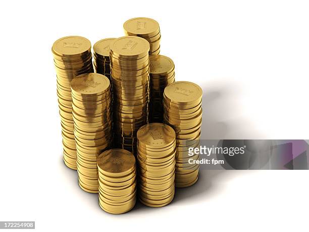 piles of coins - token stock pictures, royalty-free photos & images