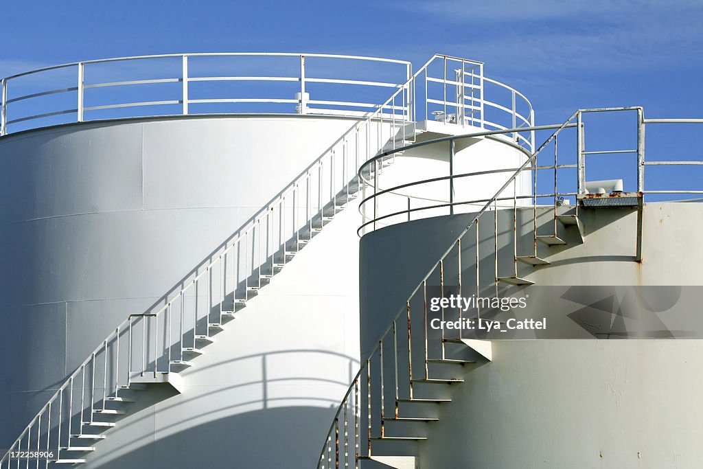 Oil storage tanks