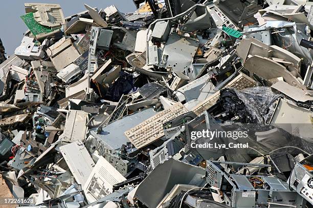 computer, metal and iron dump # 11 - garbage pile stock pictures, royalty-free photos & images