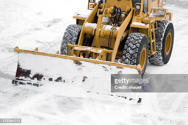 snow removal - snowplow stockfoto's en -beelden