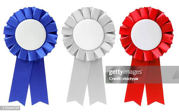 ribbons / awards - white ribbon stock pictures, royalty-free photos & images