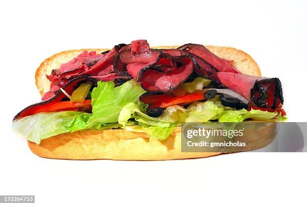 sandwich - roast beef sandwich stock pictures, royalty-free photos & images