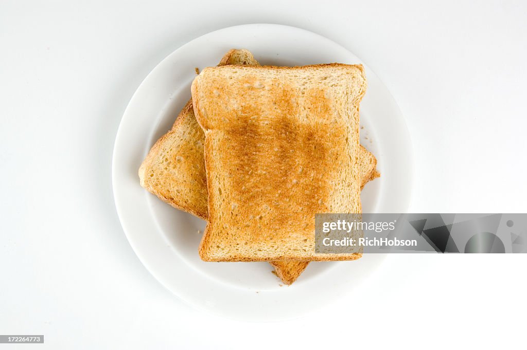 Two slices of toast