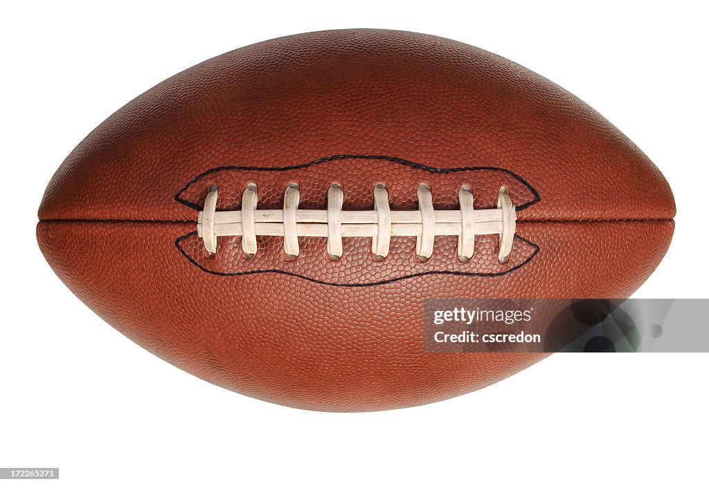 Isolated image of an American football