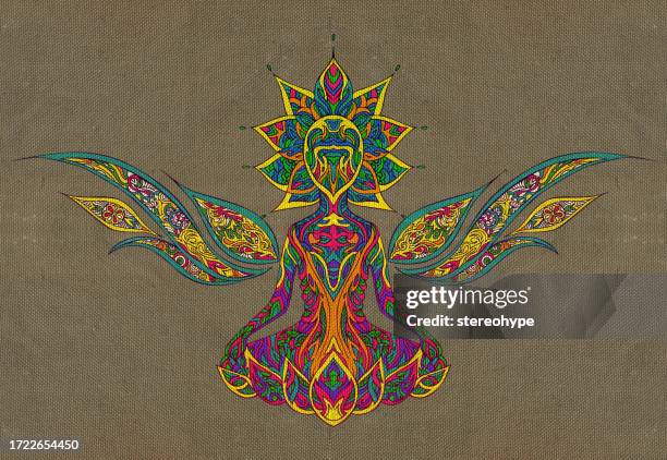 light warrior - root chakra stock illustrations