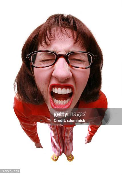 nerd tantrum - ugly woman stock pictures, royalty-free photos & images