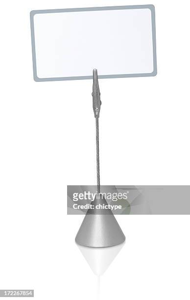 blank label on a stand - clip stock pictures, royalty-free photos & images