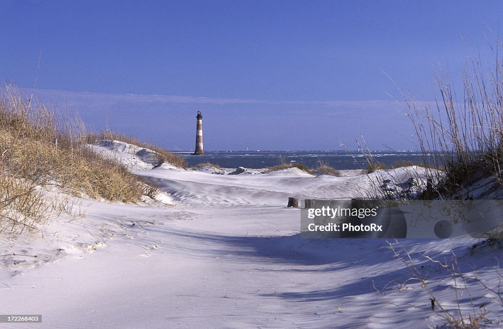 Morris Island lighthouse in Charleston South Carolina