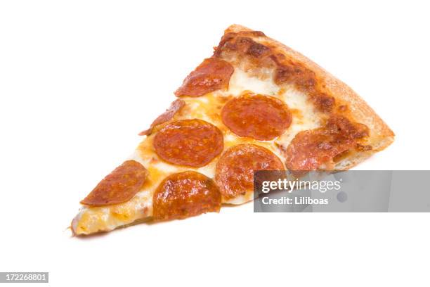 stück pizza - pepperoni pizza stock-fotos und bilder