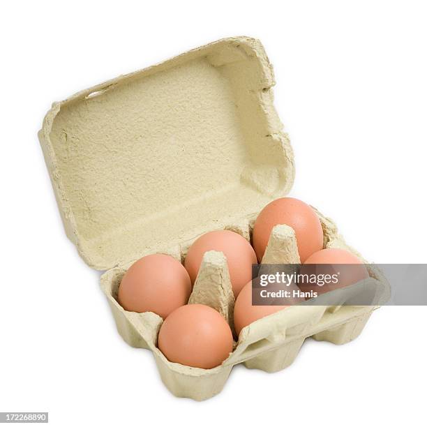 carton of eggs - eierdoos stockfoto's en -beelden