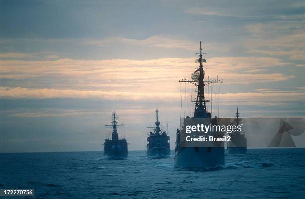 warships - battle group stock pictures, royalty-free photos & images