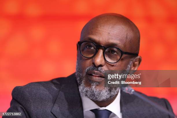 Abebe Selassie, director of Africa at the International Monetary Fund , during a briefing at the annual meetings of the International Monetary Fund...