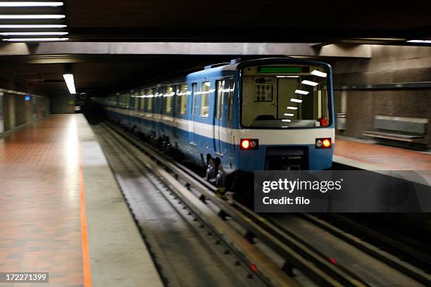 moving metro - montreal underground stock pictures, royalty-free photos & images