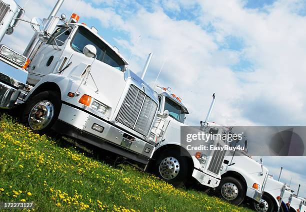 trucks - convoy stock pictures, royalty-free photos & images