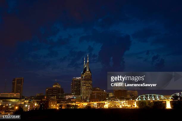 nashville, tennessee - nashville night stock pictures, royalty-free photos & images