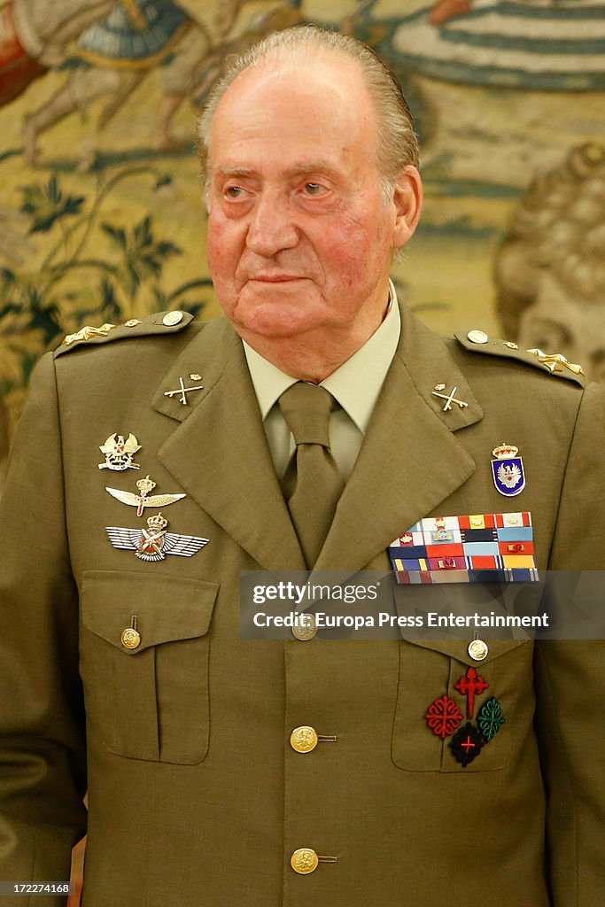 King Juan Carlos of Spain Attend Several Audiences at Zarzuela Palace