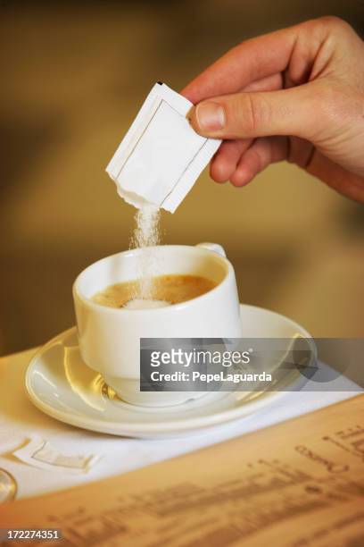 coffee time - sugar stockfoto's en -beelden