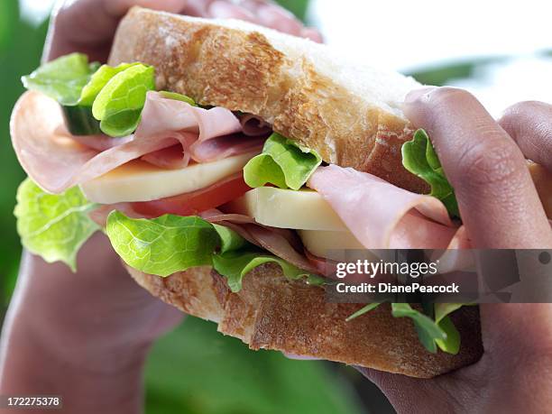 scrumptiuos sandwich - ham stock pictures, royalty-free photos & images