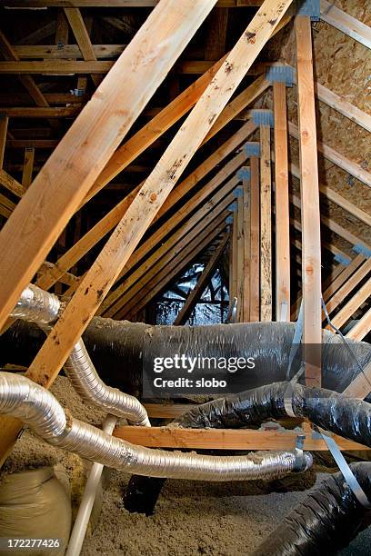 american attic vertical - attic storage stock pictures, royalty-free photos & images