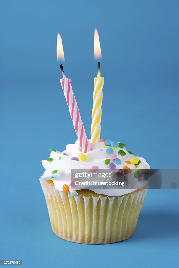 Cupcake with Two Candles