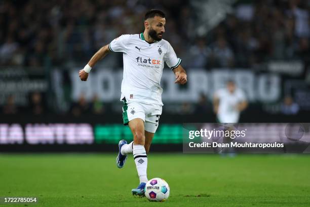 Franck Honorat of Borussia Monchengladbach in action during the Bundesliga match between Borussia Mönchengladbach and 1. FSV Mainz 05 at Borussia...