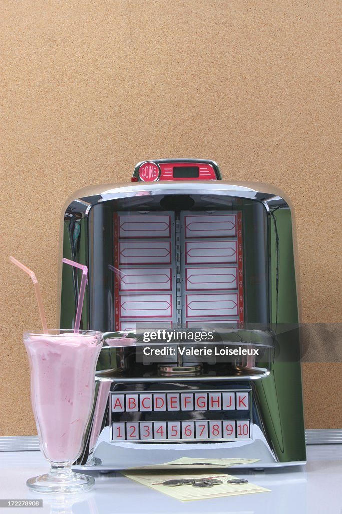 Milk-shake jukebox et table