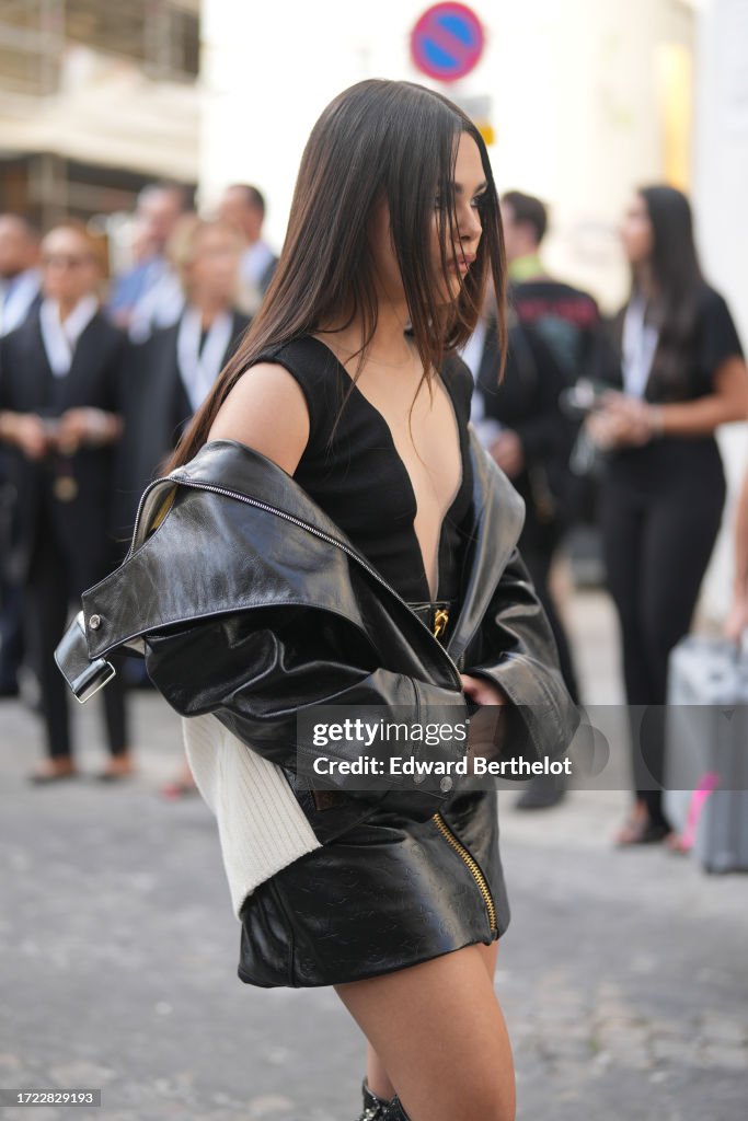 Street Style - Paris Fashion Week - Womenswear Spring/Summer 2024 - Day Eight